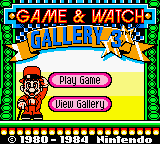 Game & Watch Gallery 3 (USA, Europe) Title Screen